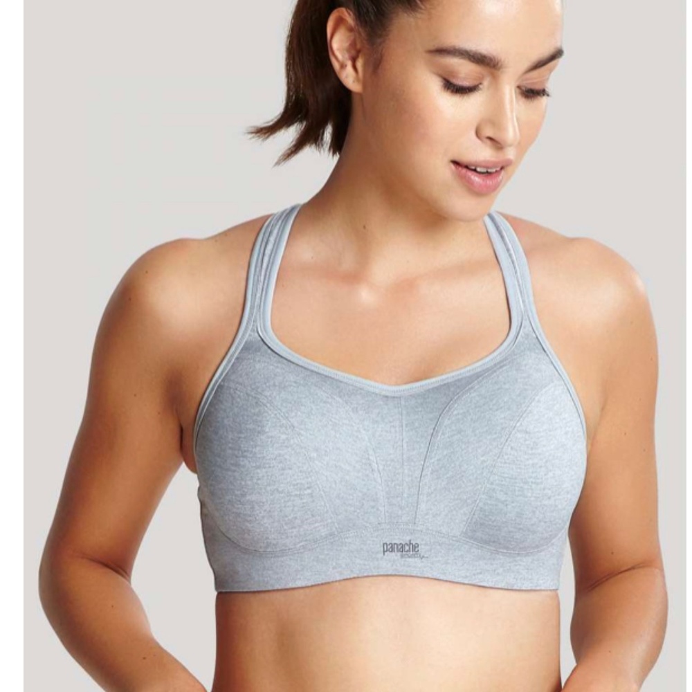 Panache Sport High Impact Underwire Gray Sports Bra, Size 34E  WIRED SPORTS WIRE